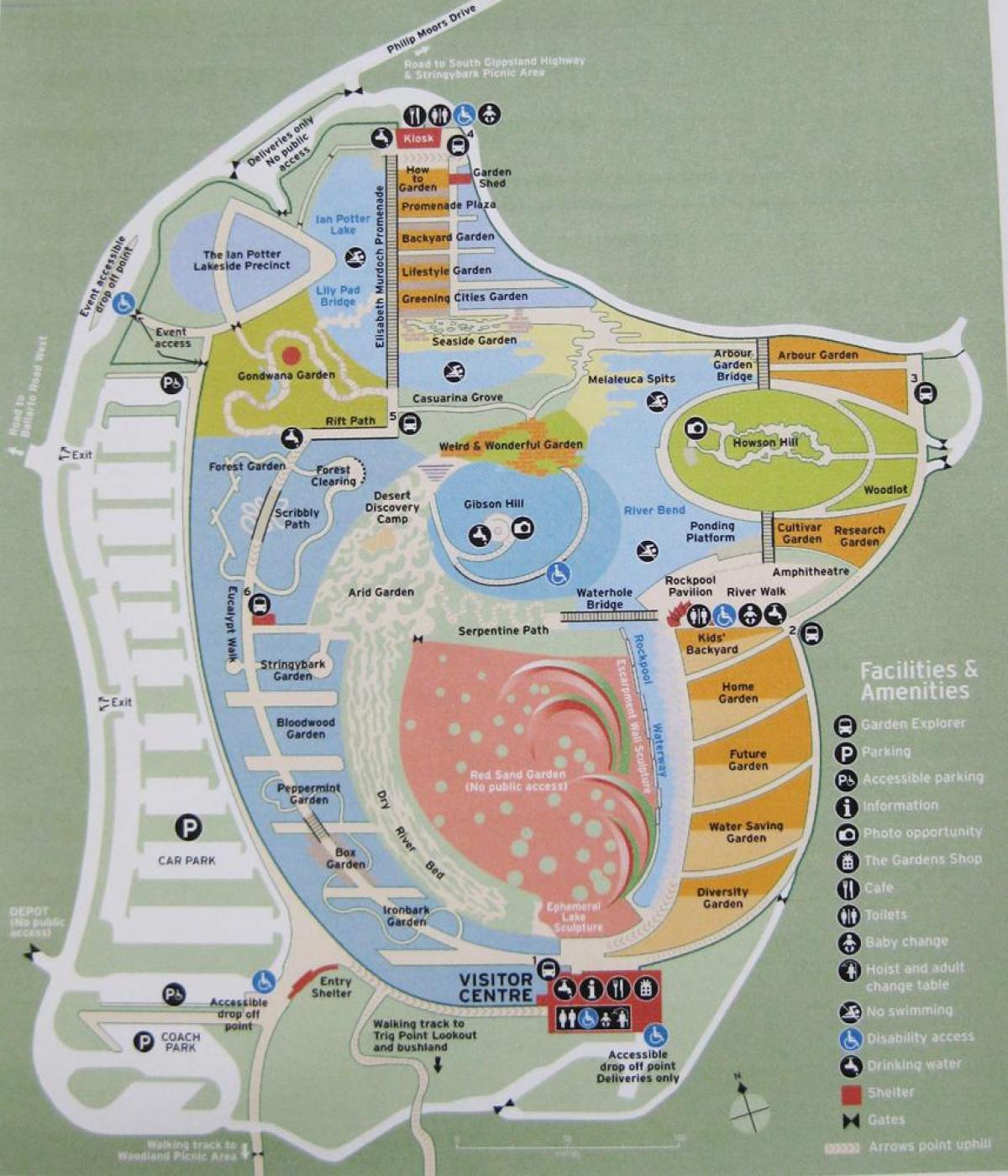 Royal botanic gardens mapě