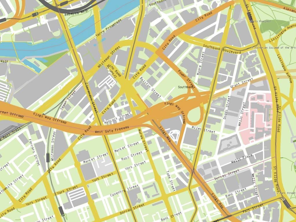 crown Melbourne mapě