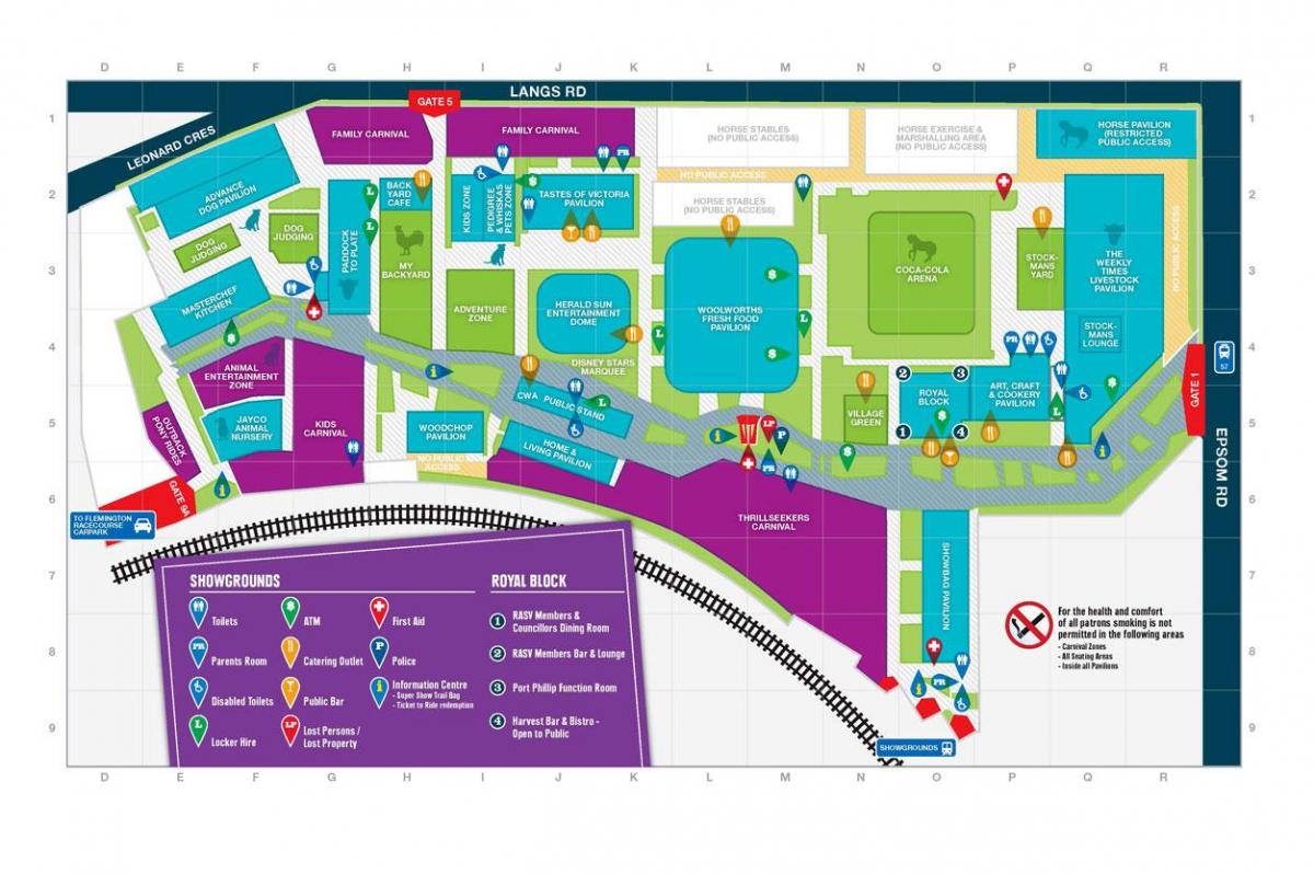 mapa Melbourne Showgrounds