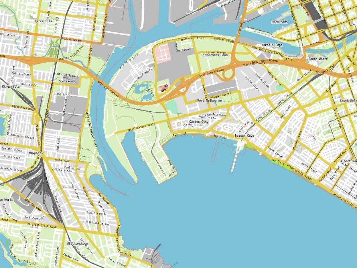mapa port Melbourne