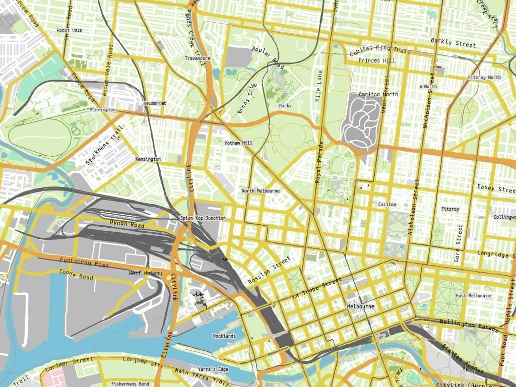 mapa Royal Melbourne hospital
