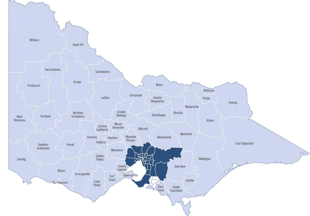 mapa Viktoriánské rad
