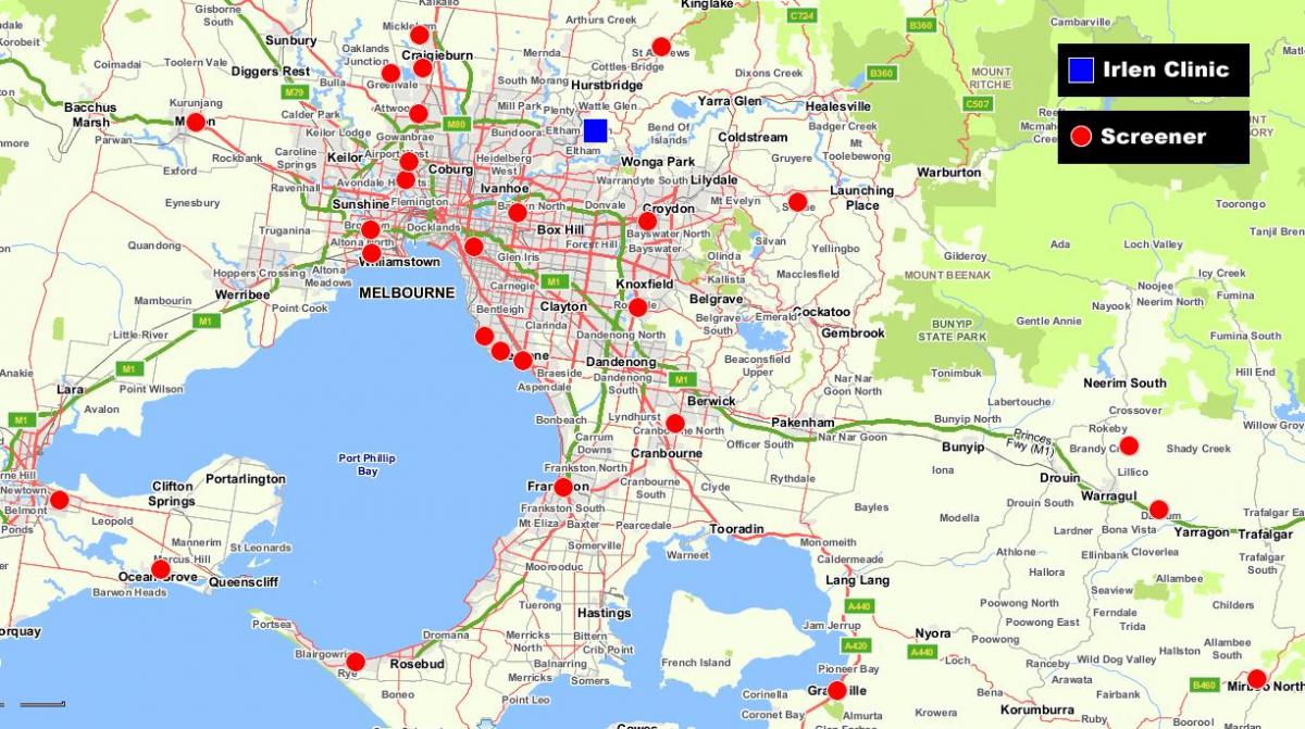 mapa greater Melbourne