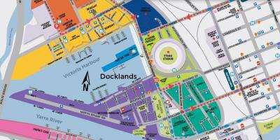 Docklands mapě Melbourne