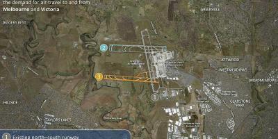 Mapa Melbourne letiště