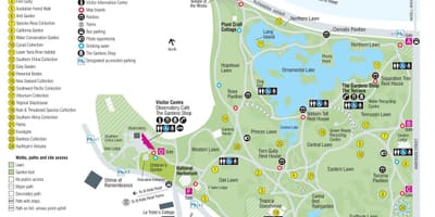 Botanické zahrady Melbourne mapě