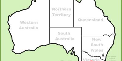 Mapa Melbourne, Austrálie