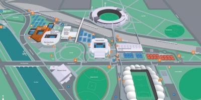 Melbourne olympic park mapě
