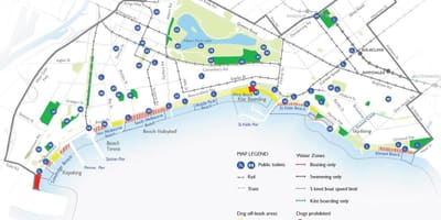 Mapa Melbourne pláže