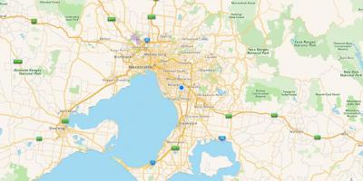 Mapa Melbourne a předměstí