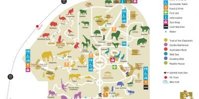 Mapa Melbourne zoo