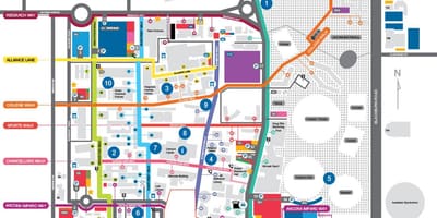 Mapa z Monash university