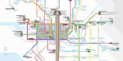 Melbourne tramvajové sítě mapě