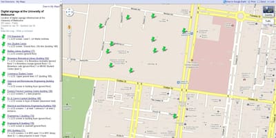Mapa z university of Melbourne