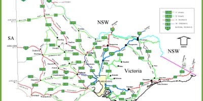 Mapa Austrálie Victoria