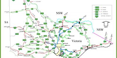 Mapa Austrálie Victoria