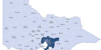 Mapa Viktoriánské rad