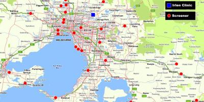 Mapa greater Melbourne